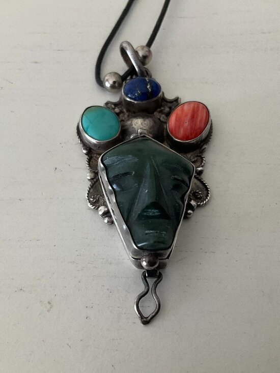 Handmade Jewelry - So unique and different, 925 silver carved locket necklac